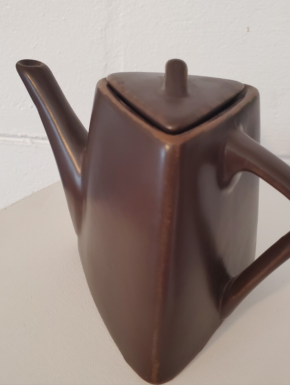 Brown Ceramic Triangle Teapot Modern Design With Lid‎ - Picture 12 of 16
